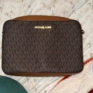 Michael Kors, brown and tan Crossbody bag